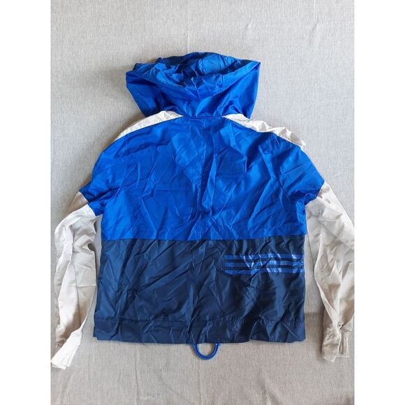 Adidas Women Medium Lightweight Convertible Scuba Style Hoodie Vent Jacket Blue‎ - Picture 6 of 9
